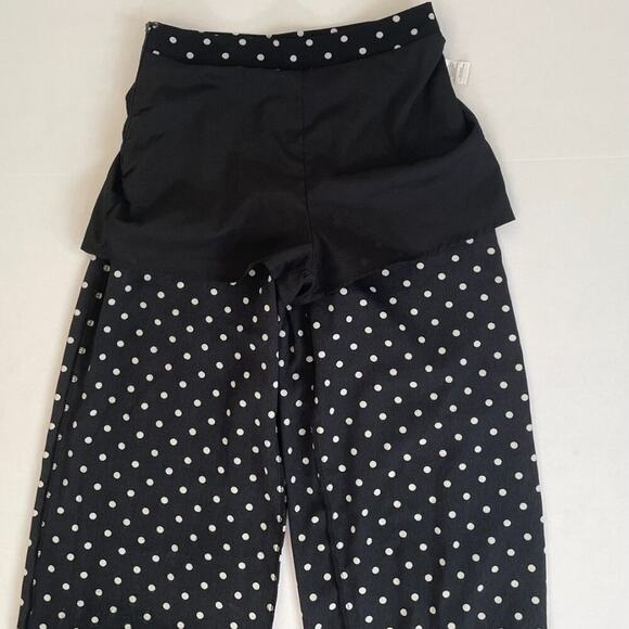 Forever 21 Polka Dot High Waist Wide Leg Flowy Trousers / Pants Size S - Picture 5 of 12